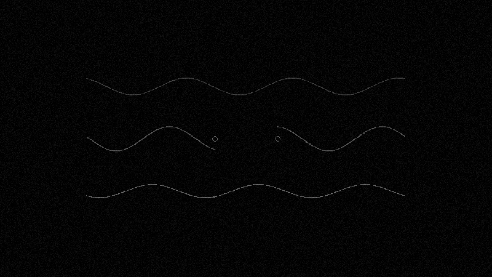 Illustration: three grey signal waves on black, the middle wave broken by a gap.