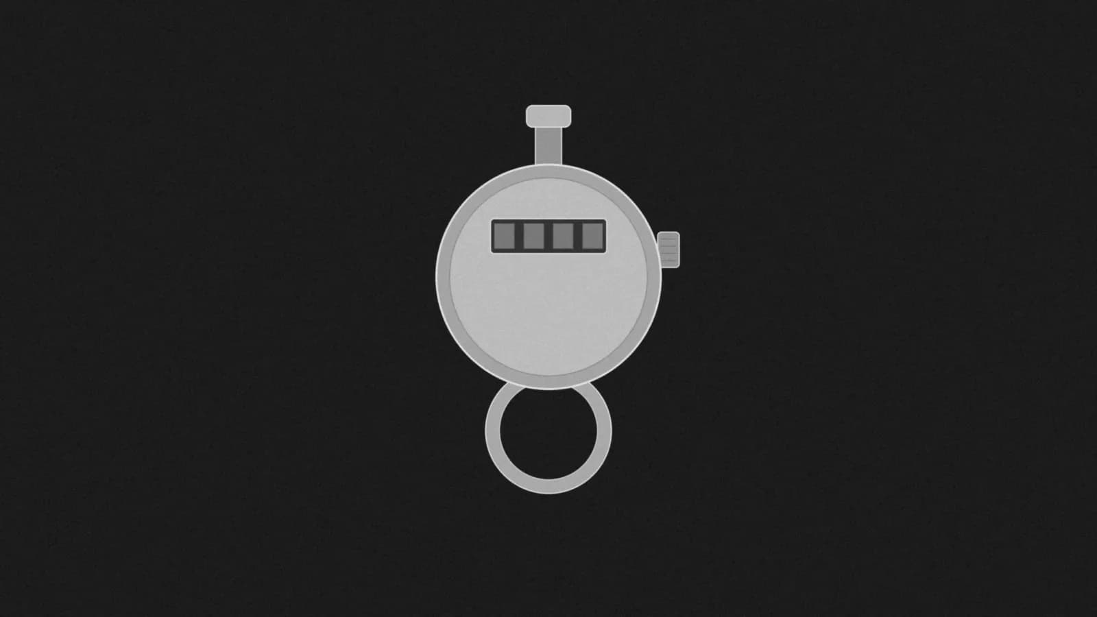 Illustration: a chrome hand tally counter with a blank number window, a plunger on top and a finger ring below, in black and white.